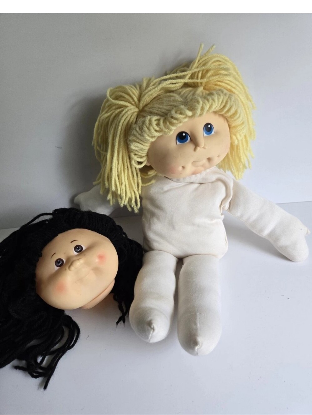 Cabbage Patch Kid Inspired Doll And Head Vintage